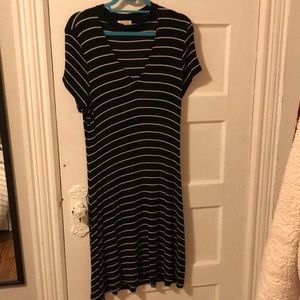 AEO Black & white striped dress XL!!